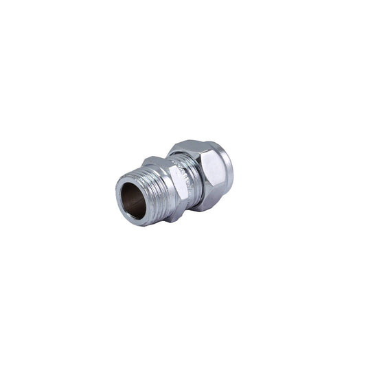 Brasshards Male Compression Union 15c x 15mi Chrome Plated - Lead-Free - Tool-Free Installation - Auzzistore