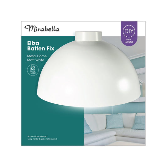 Mirabella White Eliza Batten Fix - 300mm x 180mm - DIY Installation – view 2