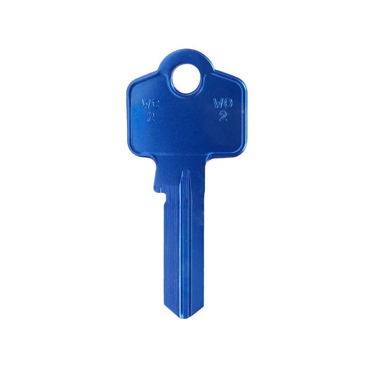 EHI Blue Blank Key - 53mm - Aluminium - Key Cutting Service – view 2 - Auzzistore