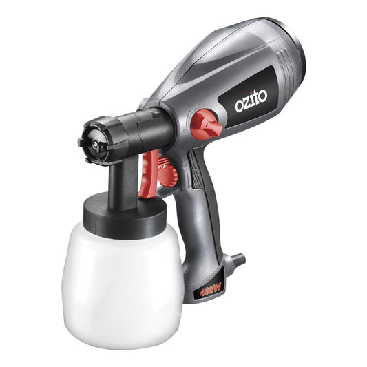 Ozito Power Paint Spray Gun 400W Plastic 800ml Adjustable Spray - Auzzistore