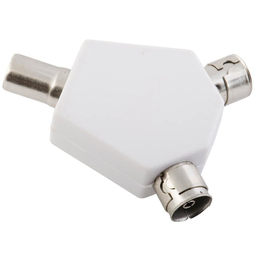Antsig 2 Way Pal TV Splitter - 70mm - ABS - Indoor Use