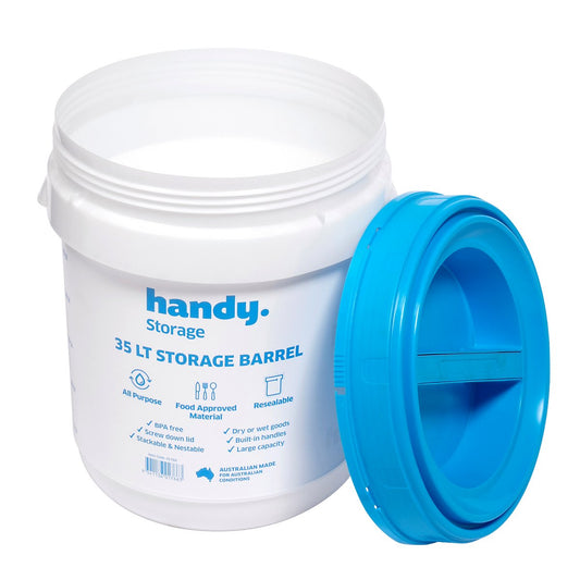 Handy 35L Storage Barrel - BPA-Free Plastic - Stackable - Durable – view 2