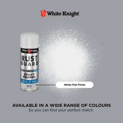 White Knight Rust Guard Spray Paint 310g Flat White UV-Resistant