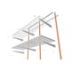 Flexi Storage 300mm White Double Slot Wall Strip Steel Durable Solution