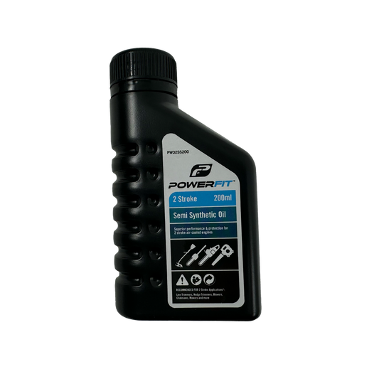Powerfit Semi Synthetic 2 Stroke Oil 200ml - Low Smoke - Anti-Scuff