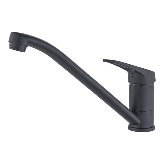 Estilo 35mm Matte Black Serena Lever Sink Mixer - Ergonomic Handle - WELS 4 Star