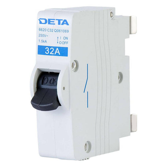 Deta 32A Plug-In Circuit Breaker 32Amp Glass Filled Nylon Safety - Auzzistore