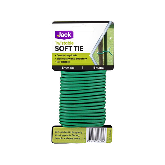 Jack Plant Tie - 5mm x 5m - Steel & Rubber - Soft Coating - Auzzistore