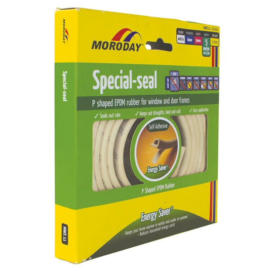 Moroday Weather Seal - 5m - Moulded EPDM Rubber - Self Adhesive - Auzzistore