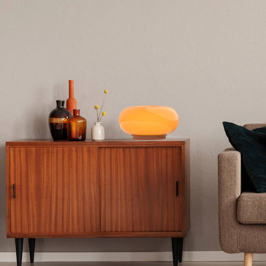 Verve Design Elton Table Wall Light - Donut Shape - Orange Glass - 270mm - Auzzistore