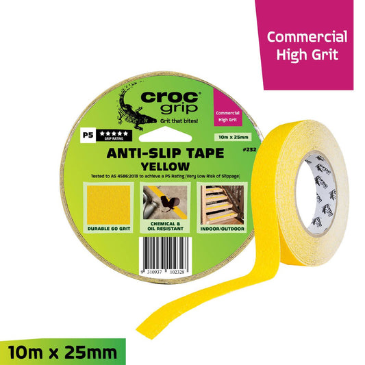 Croc Grip Anti Slip Tape - 10m x 25mm - Self-adhesive - P5 Rated – view 2 - Auzzistore