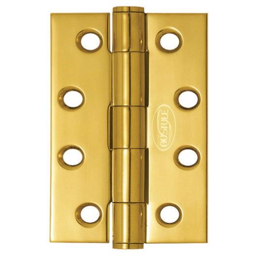 Austyle Fixed Pin Hinge 100mm x 75mm x 2.5mm Polished Brass 1 Pack – view 2