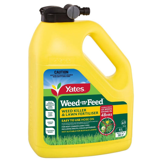 Yates Weed N Feed Hose on Lawn Weed Killer 4L - Treats 260m² - Auzzistore