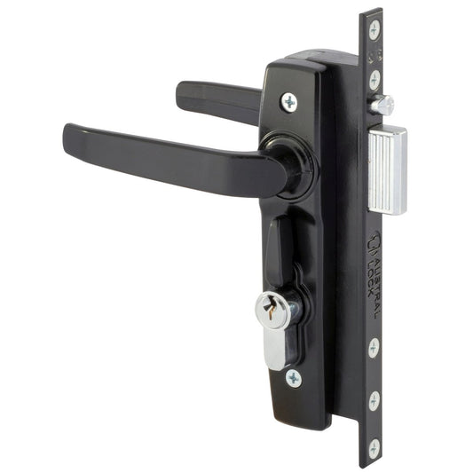 Gainsborough Black Hinged Security Door Deadlock - 190mm x 30mm x 70mm - Durable Security Solution - Auzzistore