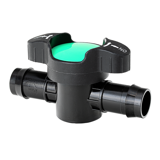 K Rain 25mm Barbed Inline Valve - Black - UV Stabilised - KV25 - Auzzistore