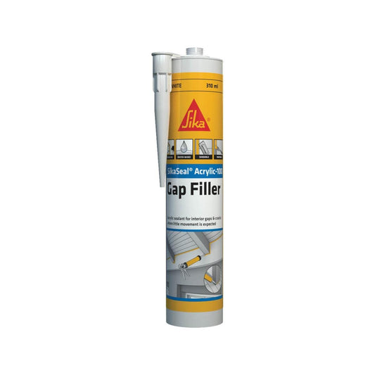Sika Sikaseal Acrylic - 310ml - Acrylic - Paintable Interior Use - Auzzistore