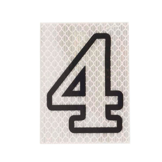Sandleford 80mm Self Adhesive Night Shine House Number 4 - Silver - Auzzistore