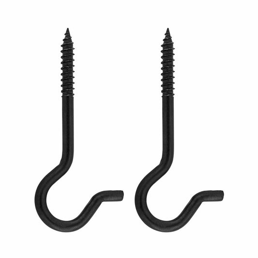 Pinnacle Ceiling Hook - 8mm - Matte Black - Pack of 25 - 45mm x 98mm - Auzzistore