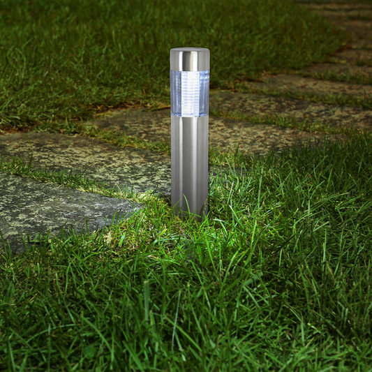 Click Aria Solar Bollard Light - 380mm - Stainless Steel - Outdoor Use – view 2