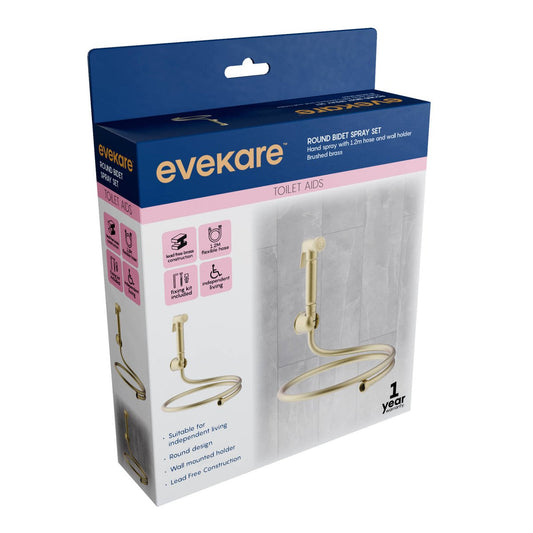 Evekare Bidet Spray 1.2m - Brushed Brass - Wall-Mounted Holder - Lead-Free – view 2