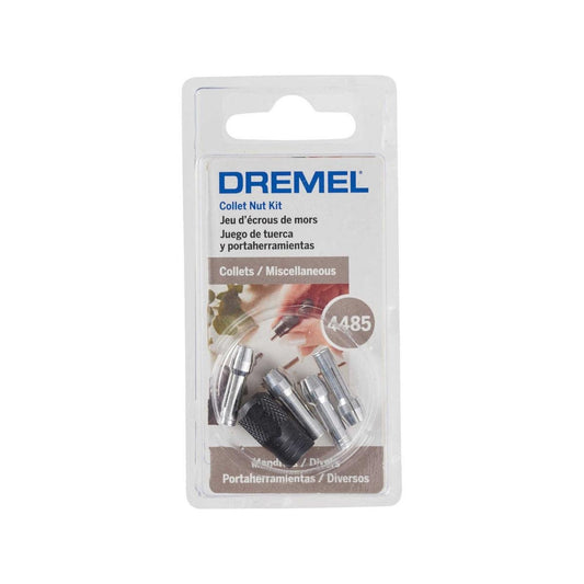 Dremel Quick Change Collet Nut Kit - 1 Collet Nut & 4 Collets - Metal - Auzzistore