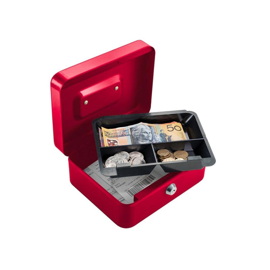 Syneco Cash Box - 200mm Powder Coated Steel - Secure and Organised - Auzzistore