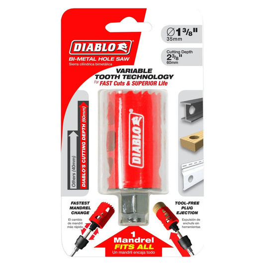 Diablo 35mm Bi Metal Hole Saw - Tool-Free Ejection - Fast Cutting - Auzzistore