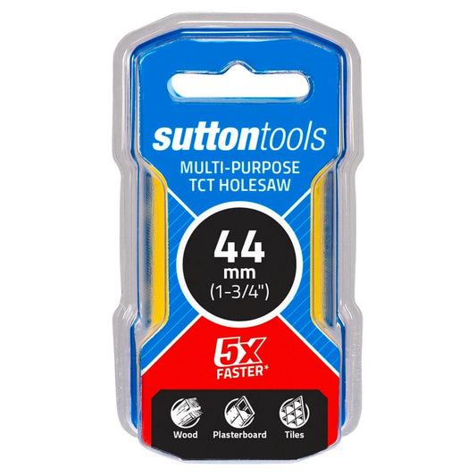 Sutton Tools 44mm Tct Multi Purpose Seamless Holesaw - Red - Auzzistore