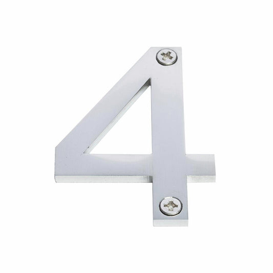 Sandleford Stainless Steel House Number 4 - 60mm - Brushed Finish