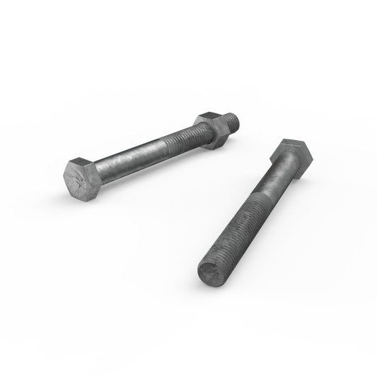Zenith Hot Dip Galvanised Hex Head Bolts 12x110mm Steel Rust Resistant - Auzzistore