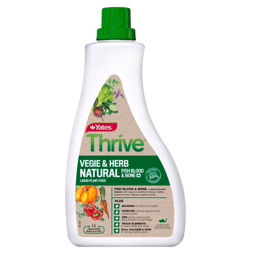 Yates Thrive Liquid Plant Food 1L Natural Vegie Herb Boost - Auzzistore
