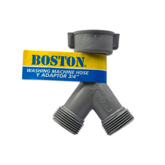 Boston 3/4 Washing Machine Y Hose Adaptor - Plastic - Easy Connect