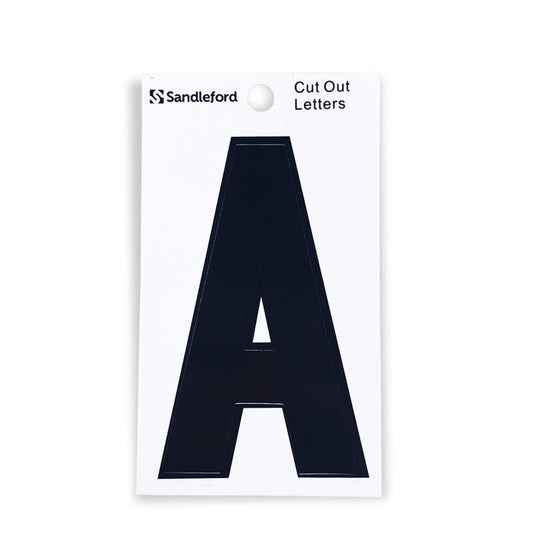 Sandleford 85mm Black Cut Out Self Adhesive House Letter "A" - Auzzistore