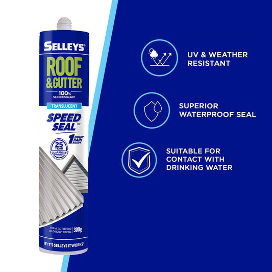 Selleys Clear Roof and Gutter Silicone Sealant 300g - Waterproof - UV Resistant – view 2 - Auzzistore