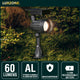 Luxzone 35cm Aluminium LED Solar Pathway Light - 60 Lumens - Weatherproof