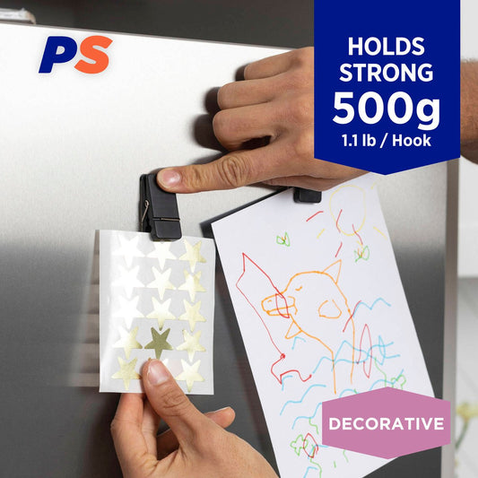 Permastik Black Spring Clips 4 Pack - 110mm x 205mm - Holds 500g - Easy to Apply – view 2