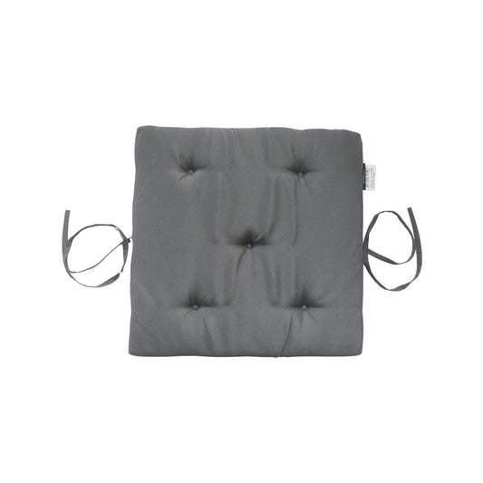 Mojo 40cm Outdoor Cushion - Black Chair Pad - Charcoal - UV Resistant - Auzzistore