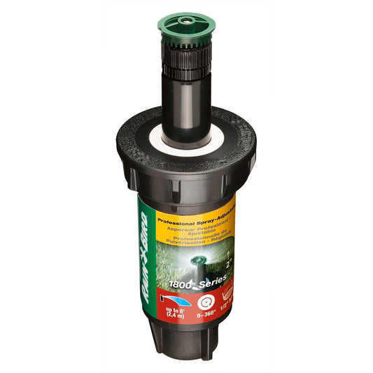 Rain Bird 50mm 2.4m 1800 Series Adjustable Spray Pop-Up Sprinkler - Auzzistore