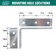 Carinya Galvanised Angle Bracket 210 x 130mm Heavy-Duty Steel Support
