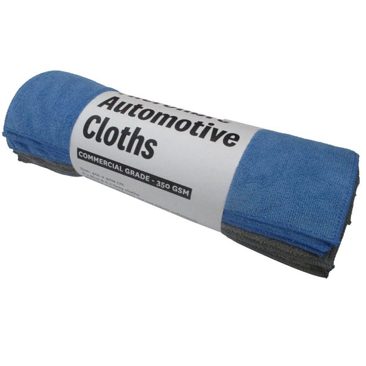 All Set Automotive Microfibre Cleaning Cloth 12 Pack - 350gsm - 40x40cm - Super Absorbent