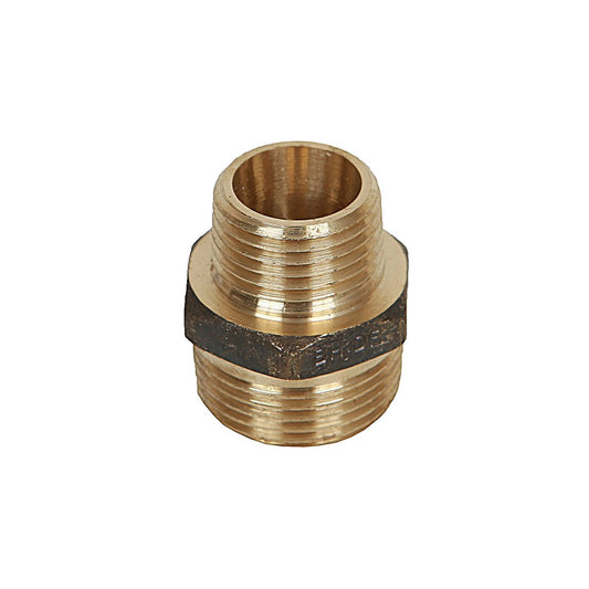 Brasshards Brass Threaded Hex Reducing Nipple 20 x 15mm - Lead-Free, Durable - Auzzistore