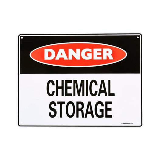 Sandleford Chemical Storage Sign - 300 x 225mm - Polypropylene - UV Resistant - Auzzistore