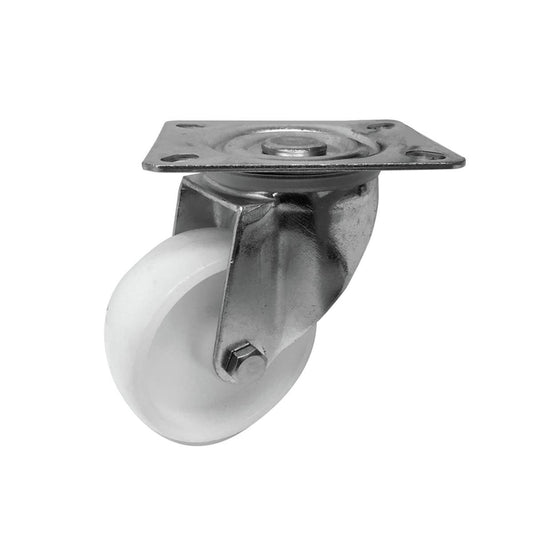 Move It 80mm Polypropylene Swivel Plate Castor 120kg Durable White - Auzzistore
