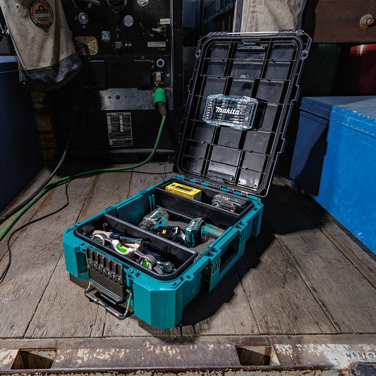 Makita Maktrak Medium Tool Box T90037 - 387mm x 165mm - Organiser with Trays – view 2 - Auzzistore