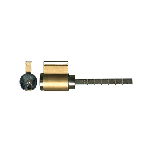 Rolltrak Single Cylinder Lock - 5 Pin - Brass - Cut to Suit – view 2 - Auzzistore