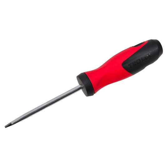 Trojan 100mm No 6 Slot Screwdriver - Red and Black - Magnetic Tip