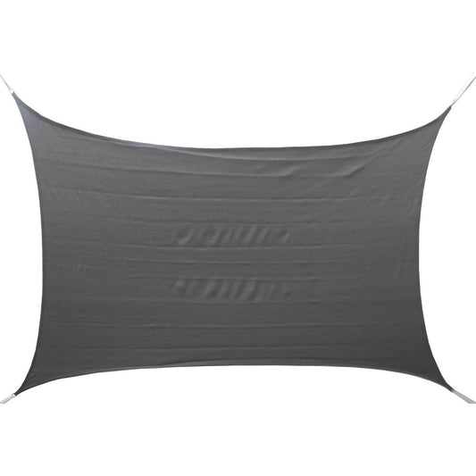 Marquee Rectangular Shade Sail 3 x 5m Charcoal HDPE 93% UV Block