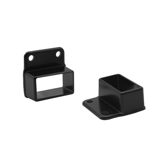 Protectoral Aluminium Balustrade Wall Brackets 2 Pack 50x25mm Black - Durable & Rust-Free - Auzzistore