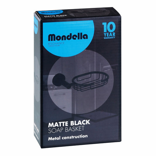 Mondella Matte Black Resonance Soap Basket - 180mm x 50mm x 150mm – view 2