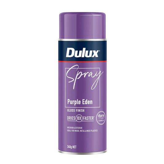 Dulux Spray Paint 340g Gloss Purple Eden - Fast Drying - Self Priming - Auzzistore